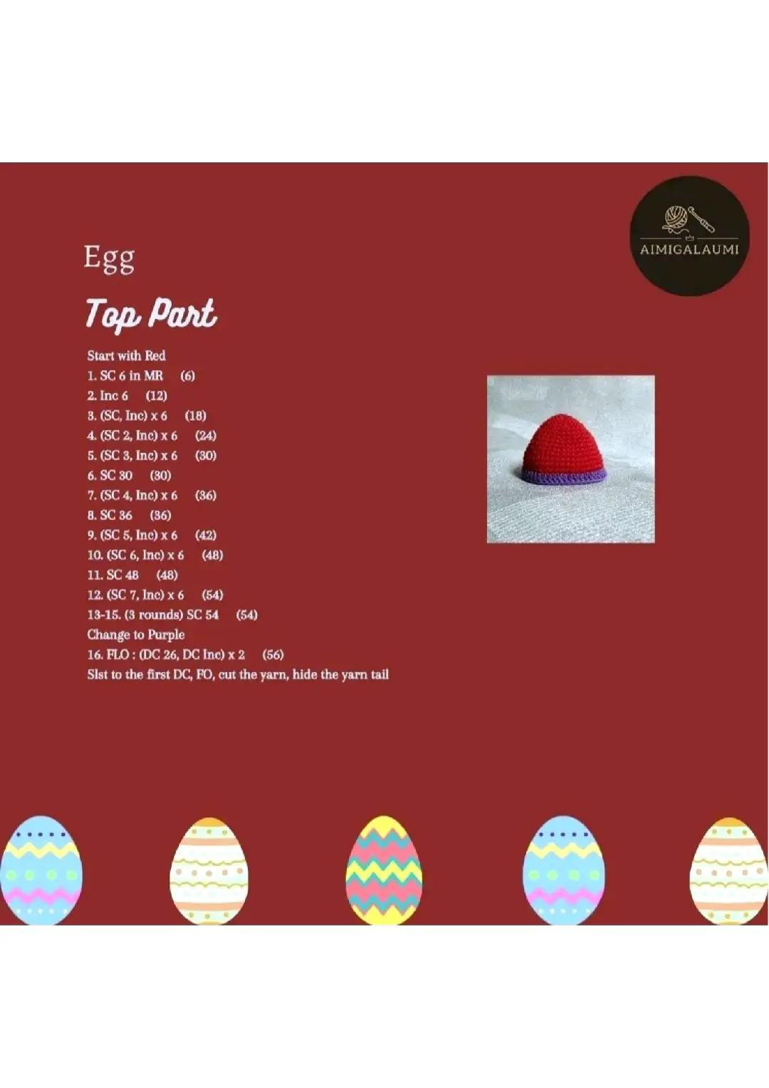 Free Crochet Pattern: Baymax in Red and Purple Egg