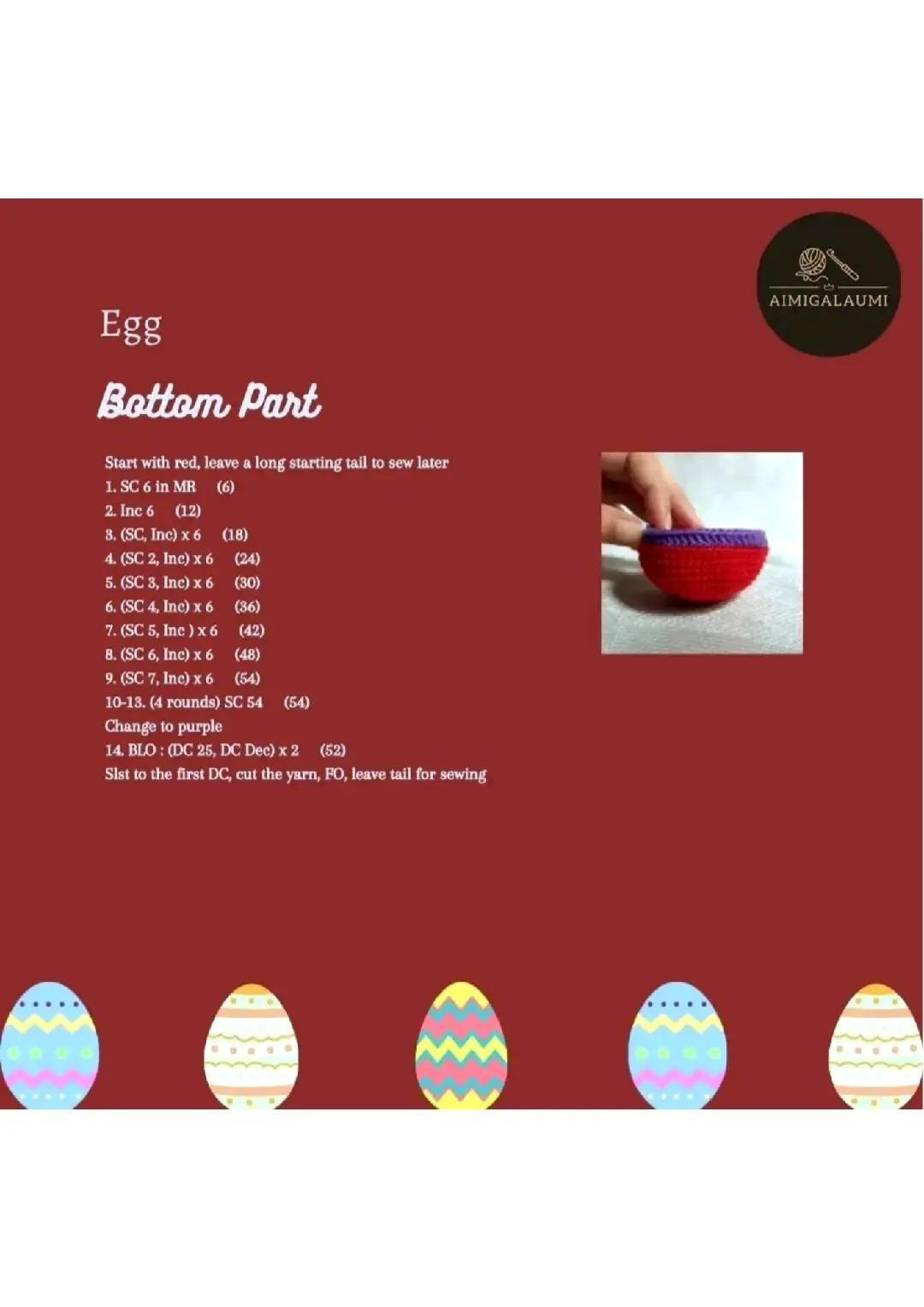 Free Crochet Pattern: Baymax in Red and Purple Egg