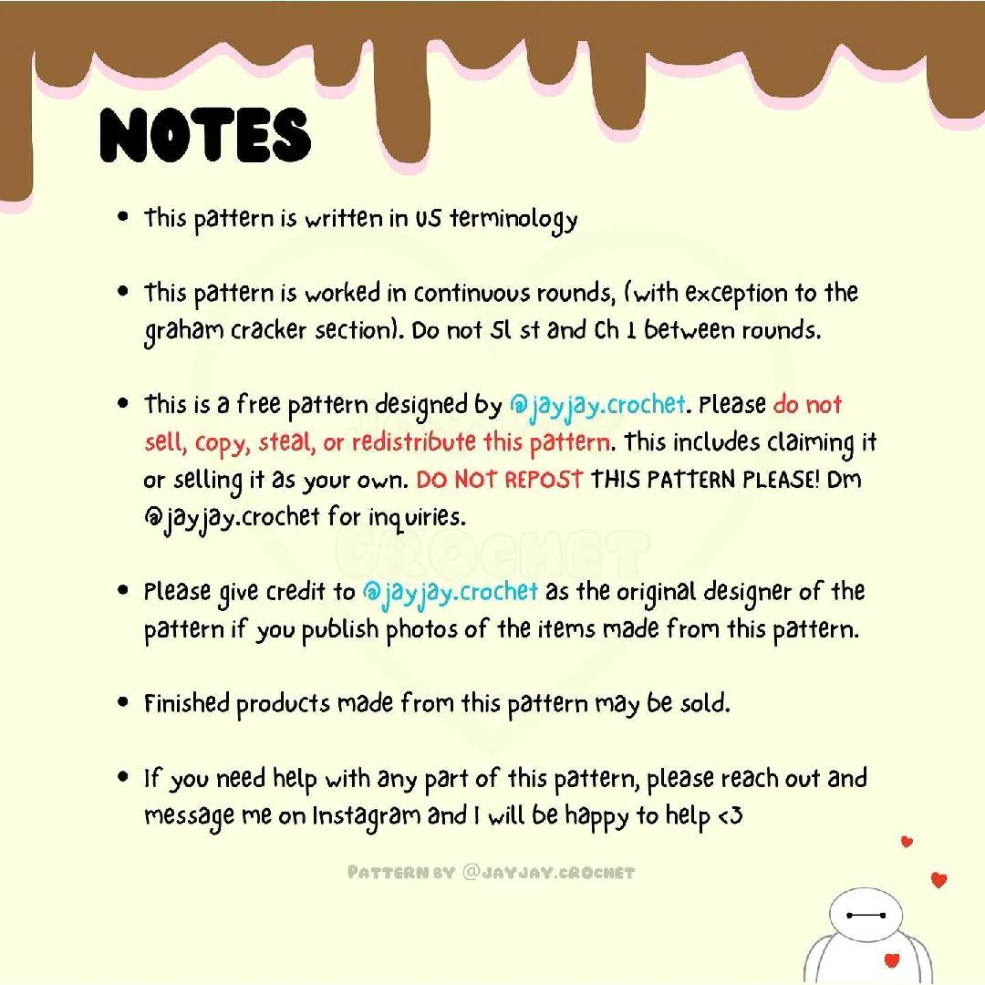 Free Crochet Pattern: Baymax S'more Amigurumi Doll