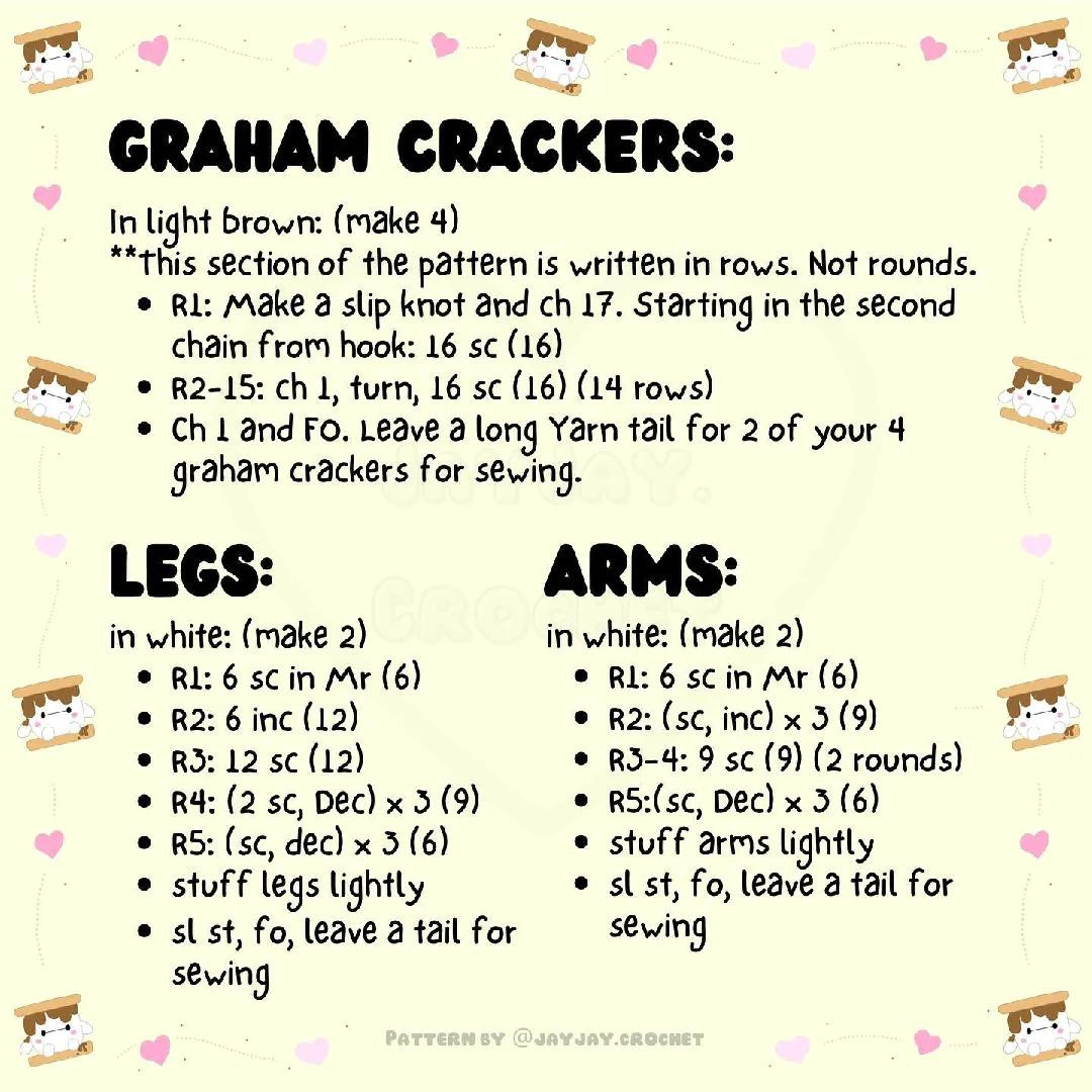 Free Crochet Pattern: Baymax S'more Amigurumi Doll