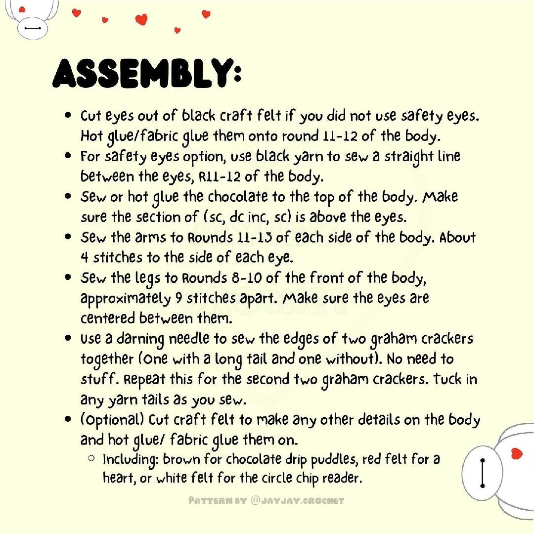 Free Crochet Pattern: Baymax S'more Amigurumi Doll