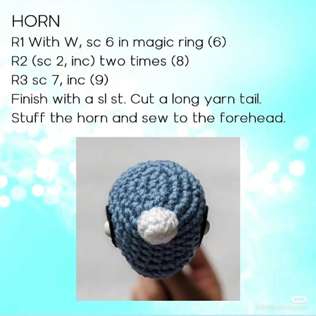 Free Crochet Pattern: Blue Dragon Amigurumi with Detailed Instructions