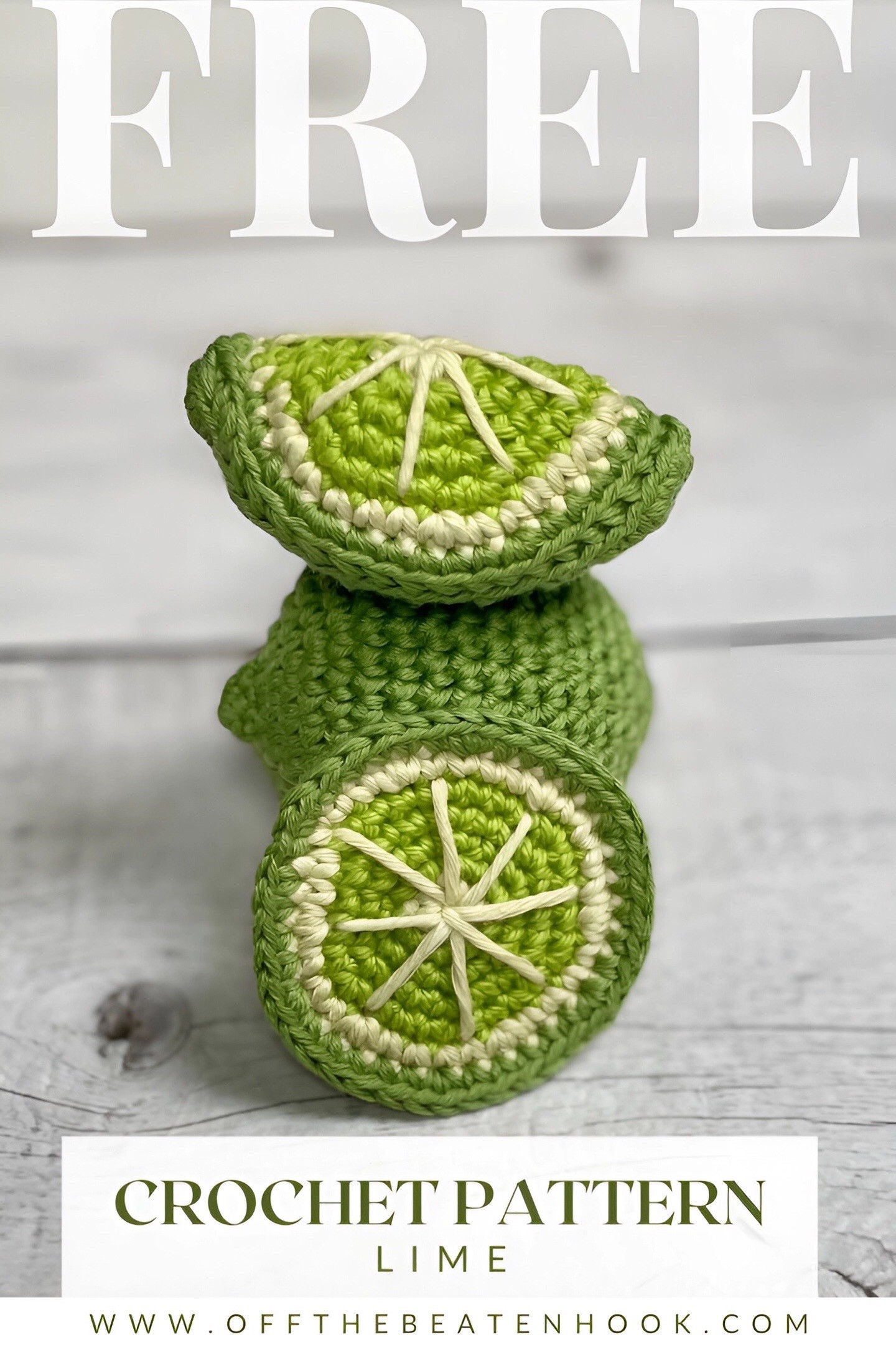 Free Crochet Pattern Chart for Amigurumi Lime and Lemon