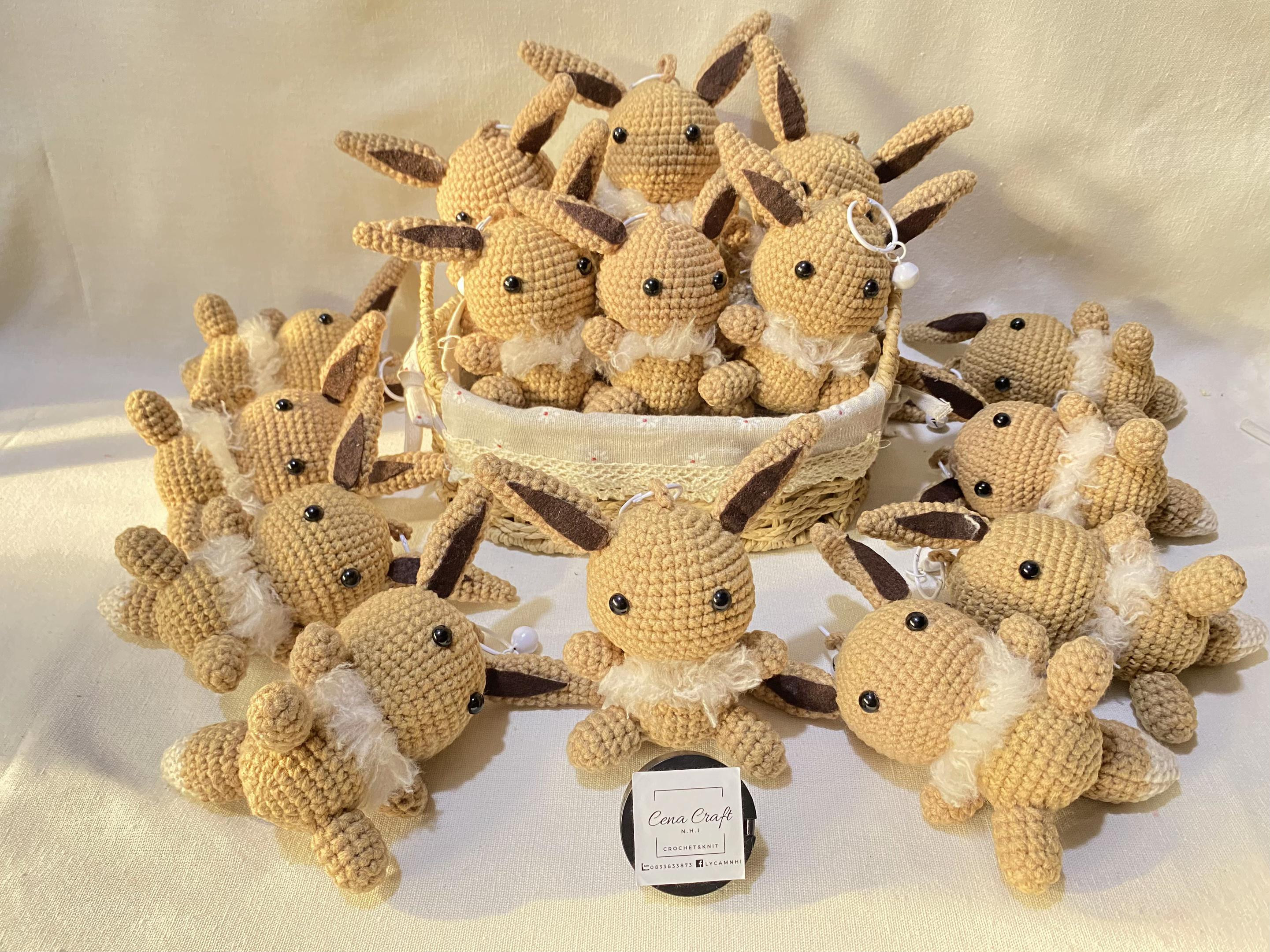 Free Crochet Pattern Chart for Brown Eevee Amigurumi Doll