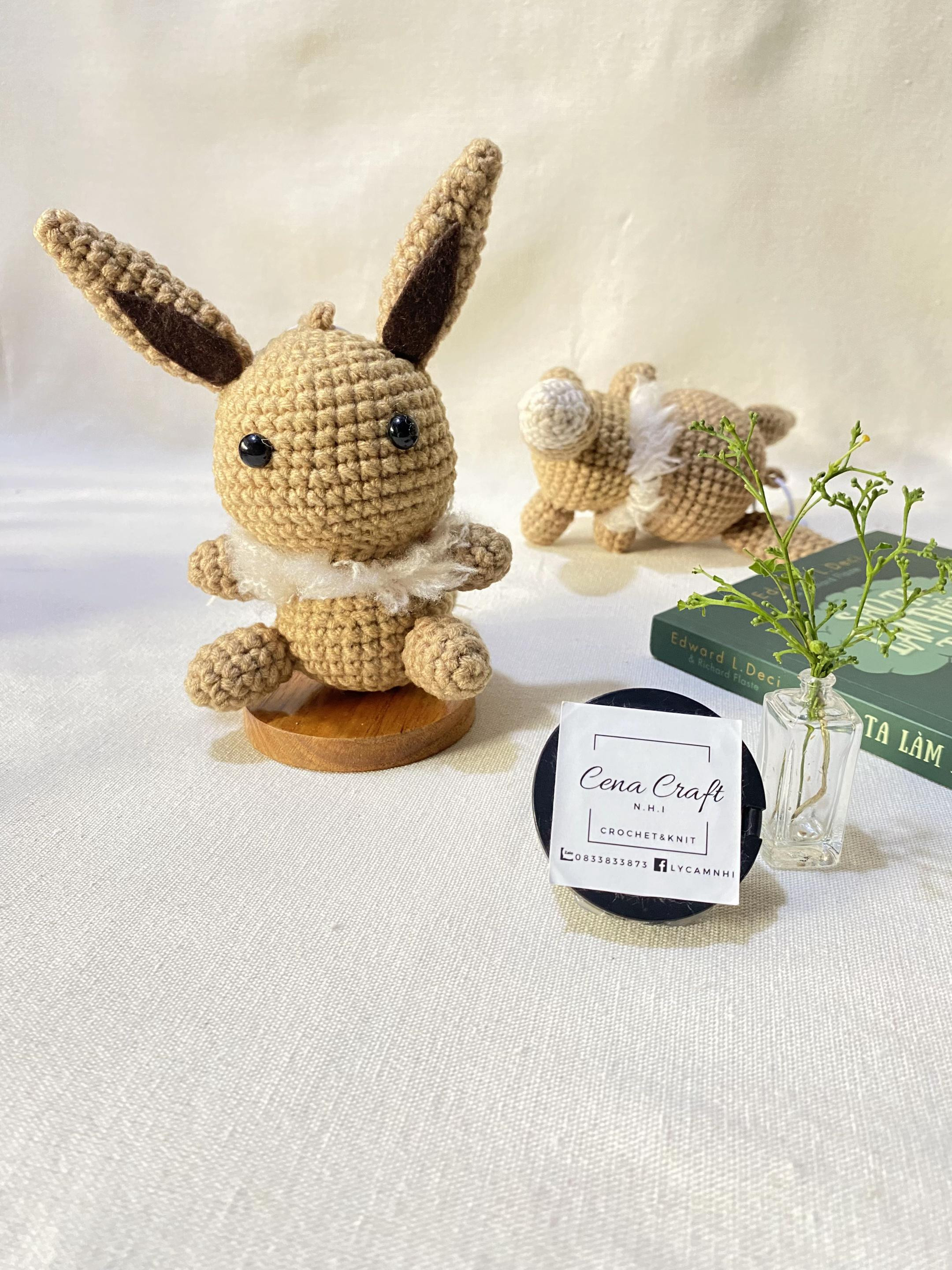 Free Crochet Pattern Chart for Brown Eevee Amigurumi Doll