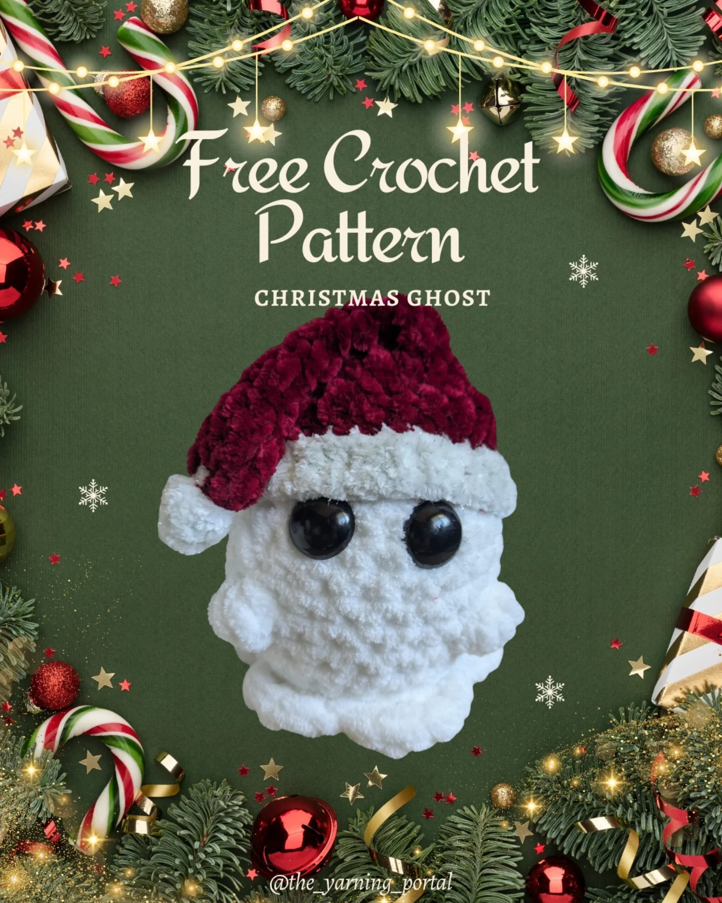 Free Crochet Pattern: Christmas Ghost Amigurumi Doll