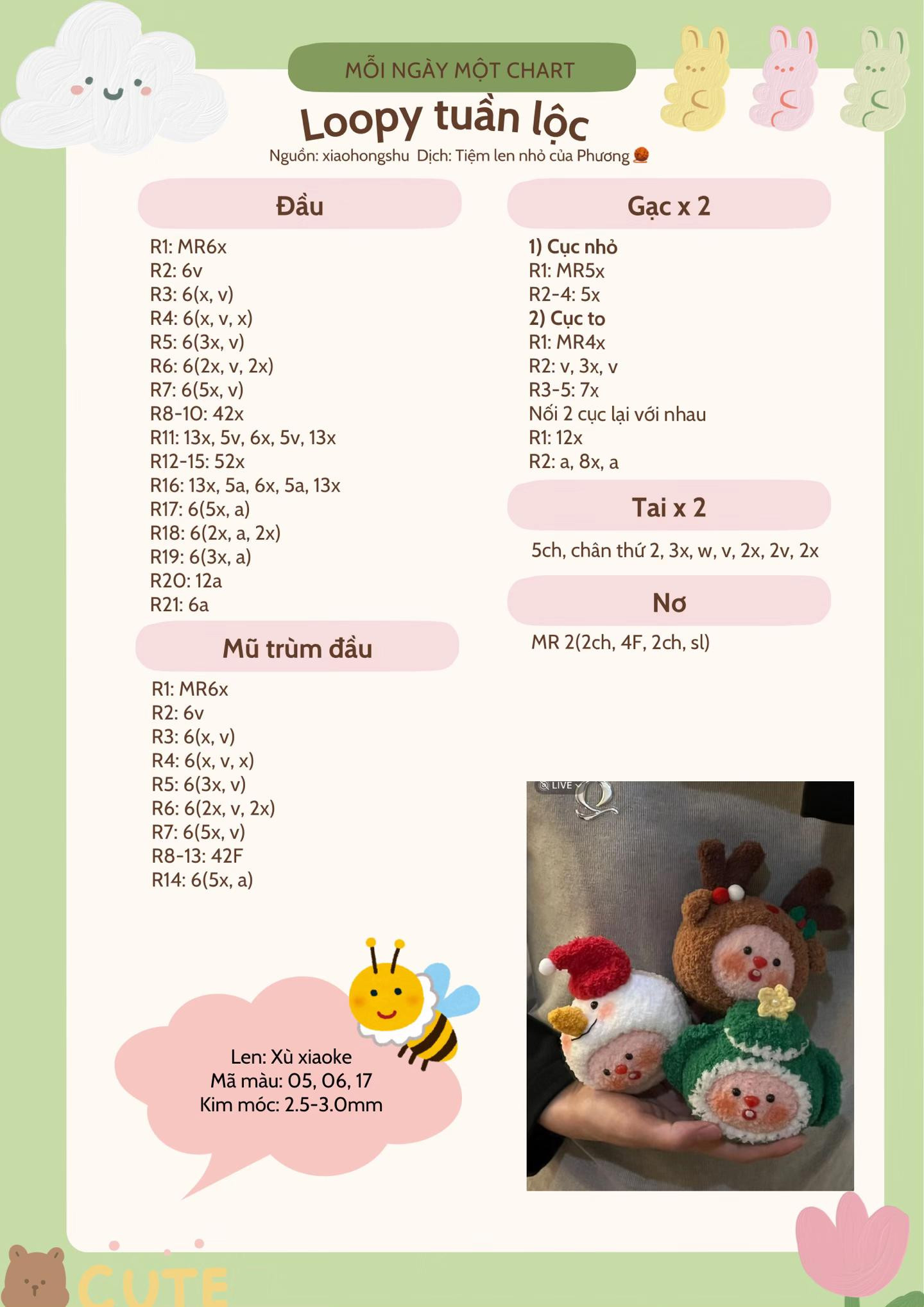 Free Crochet Pattern: Christmas Loopy Snowman, Reindeer & Tree