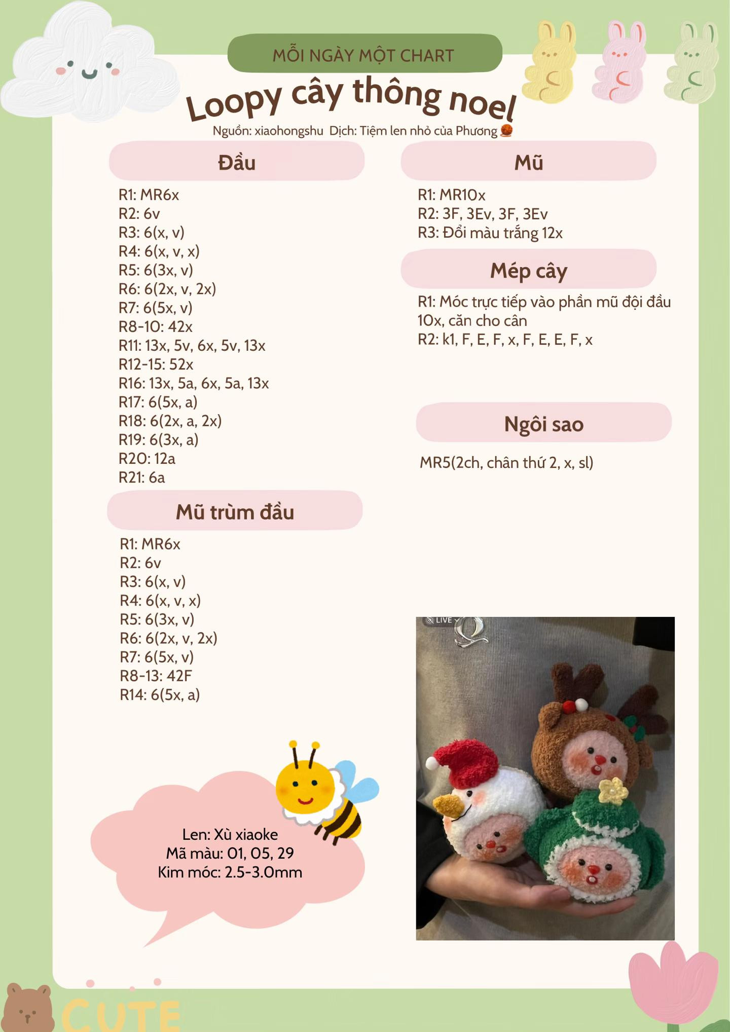 Free Crochet Pattern: Christmas Loopy Snowman, Reindeer & Tree