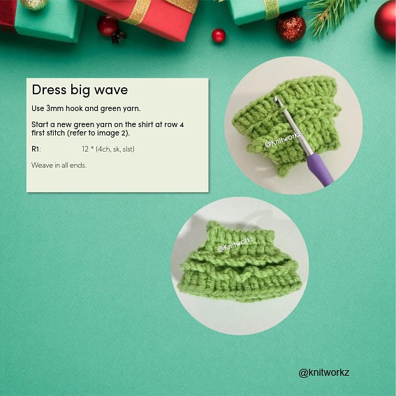 Free Crochet Pattern Christmas Tree x Labubu V4