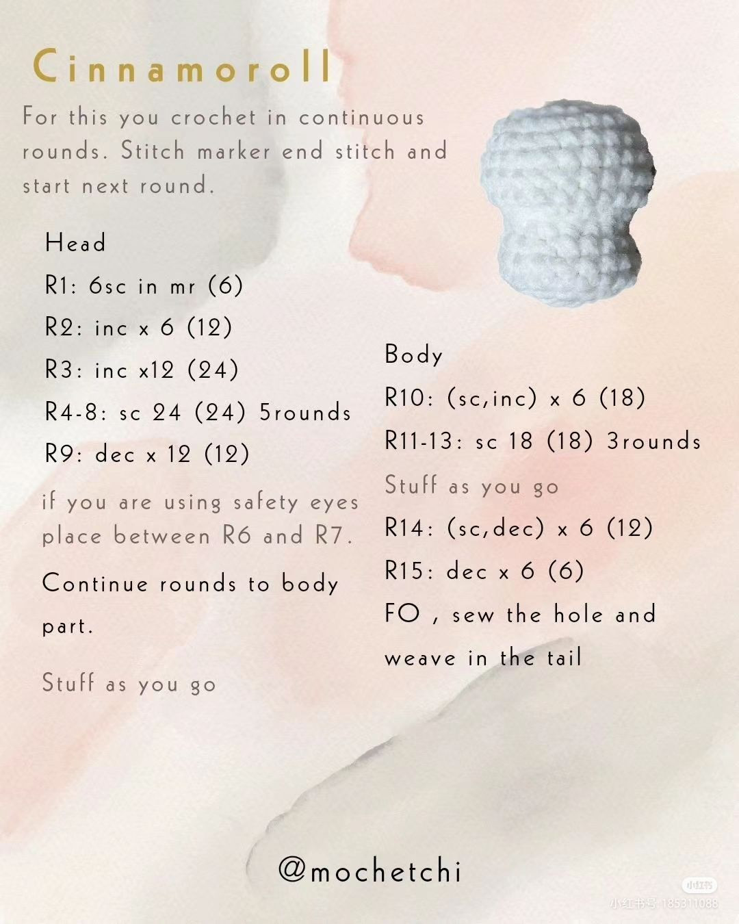 Free Crochet Pattern: Cinnamoroll & Pompompurin Easter Egg Costume