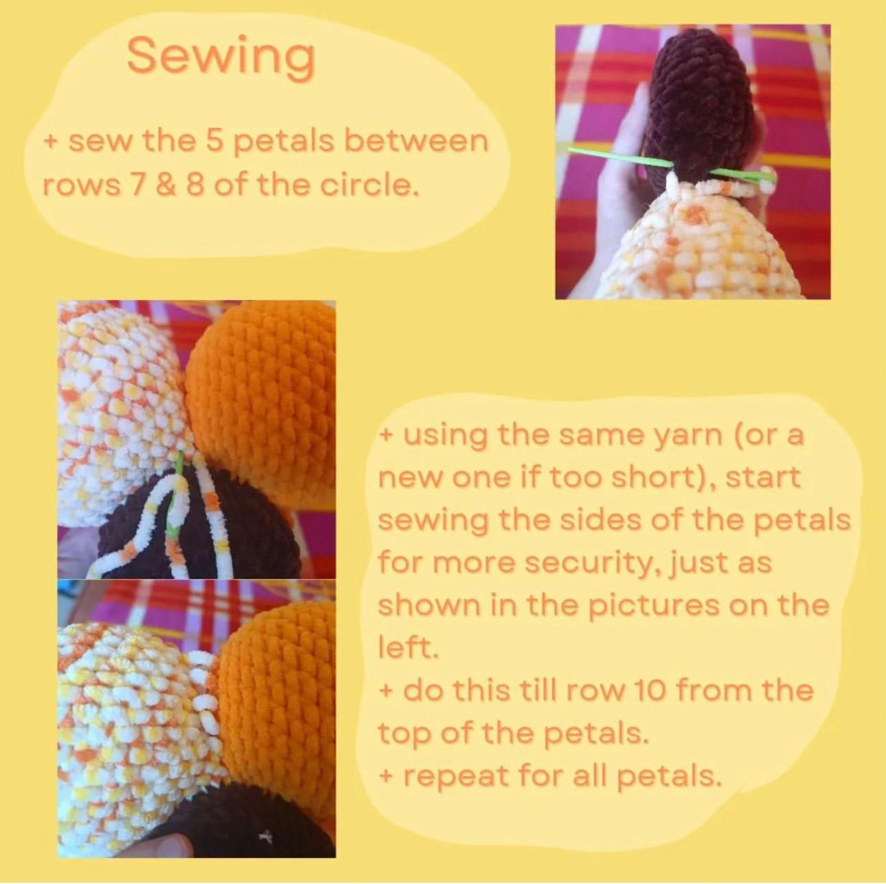 Free Crochet Pattern: Colorful Flower Plushie with Baby Soft Kiss Yarn