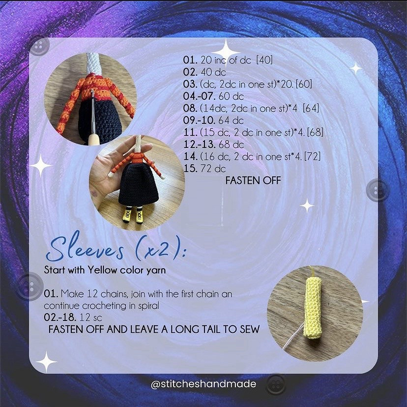 Free Crochet Pattern: Coraline Amigurumi Doll Part 1