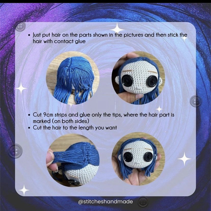 Free Crochet Pattern: Coraline Amigurumi Doll Part 1