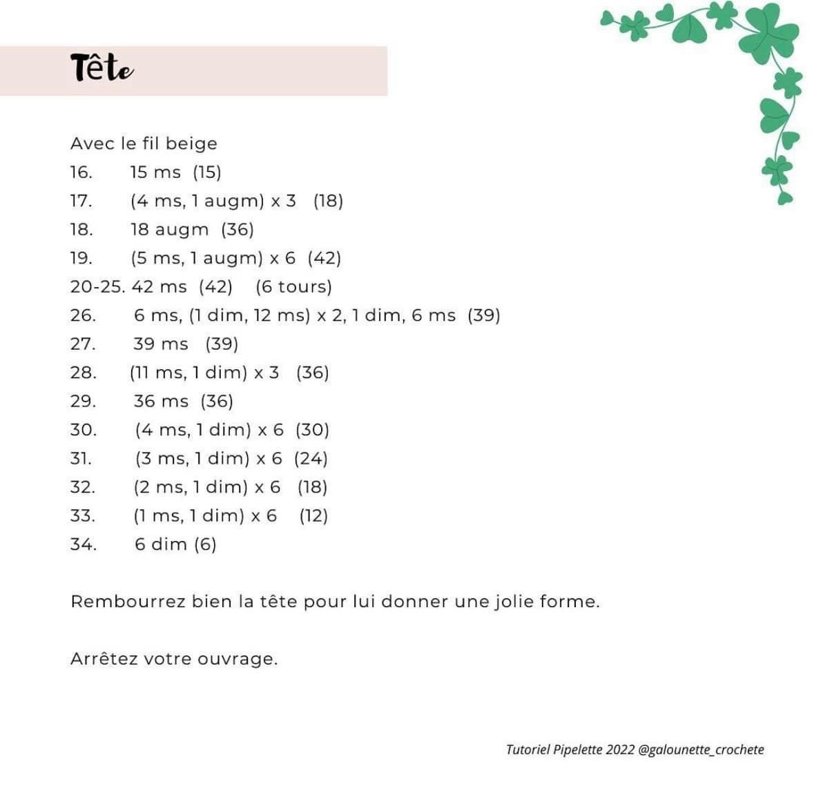 Free Crochet Pattern: Cute Beige Bunny Amigurumi with Striped Shirt