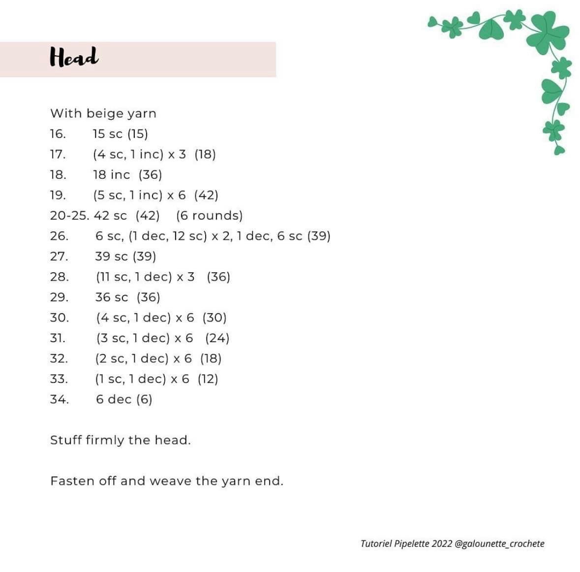 Free Crochet Pattern: Cute Beige Bunny Amigurumi with Striped Shirt