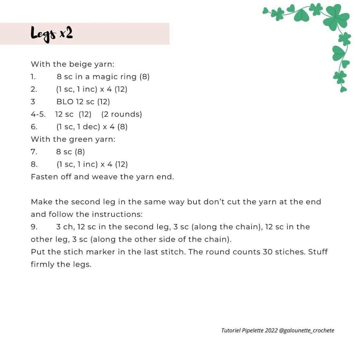 Free Crochet Pattern: Cute Beige Bunny Amigurumi with Striped Shirt