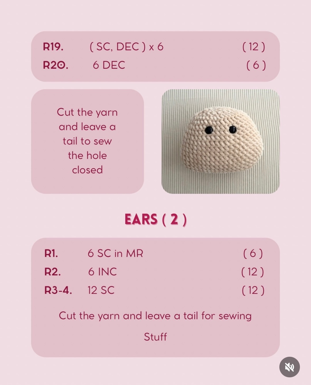 Free Crochet Pattern: Cute Beige Teddy Bear with Pink Cap and Heart Bag
