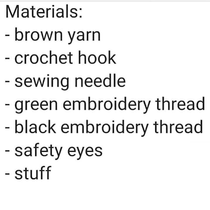 Free Crochet Pattern: Cute Brown Baby Groot Amigurumi Doll