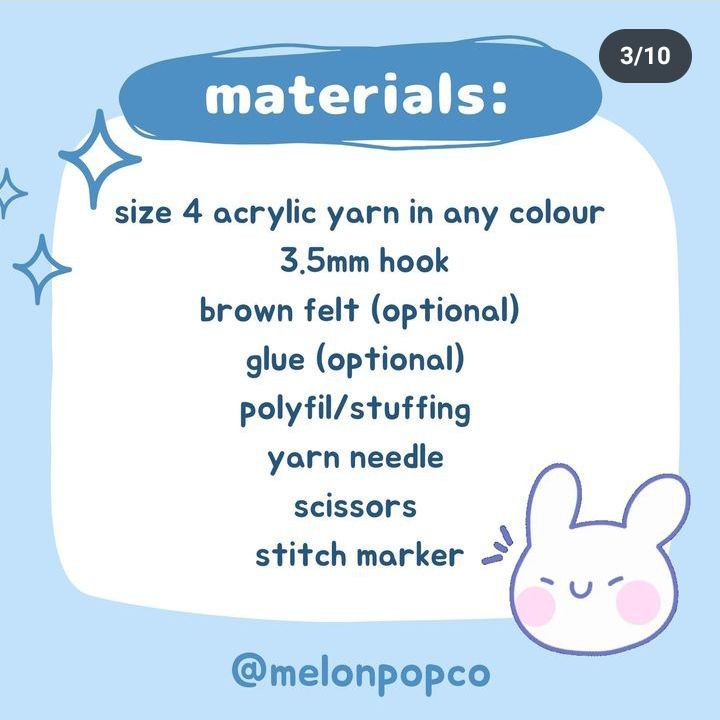 Free Crochet Pattern: Cute Bunny Eating Burger Amigurumi