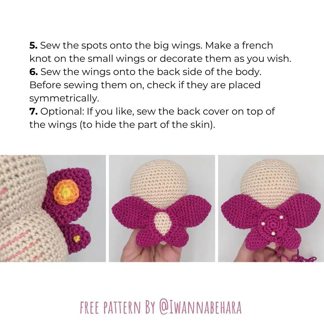 Free Crochet Pattern: Cute Butterfly Amigurumi Doll