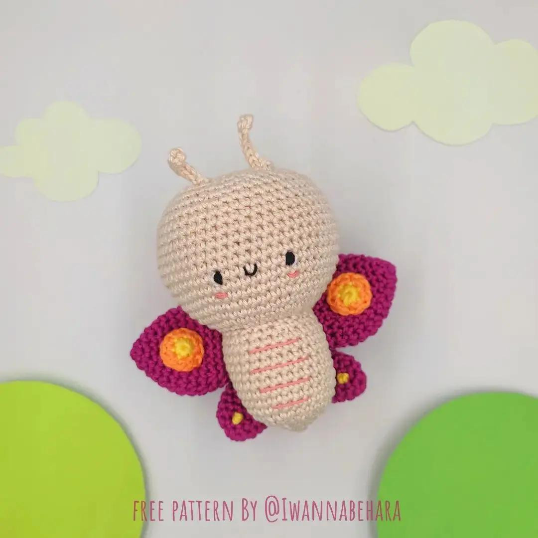 Free Crochet Pattern: Cute Butterfly Amigurumi Doll