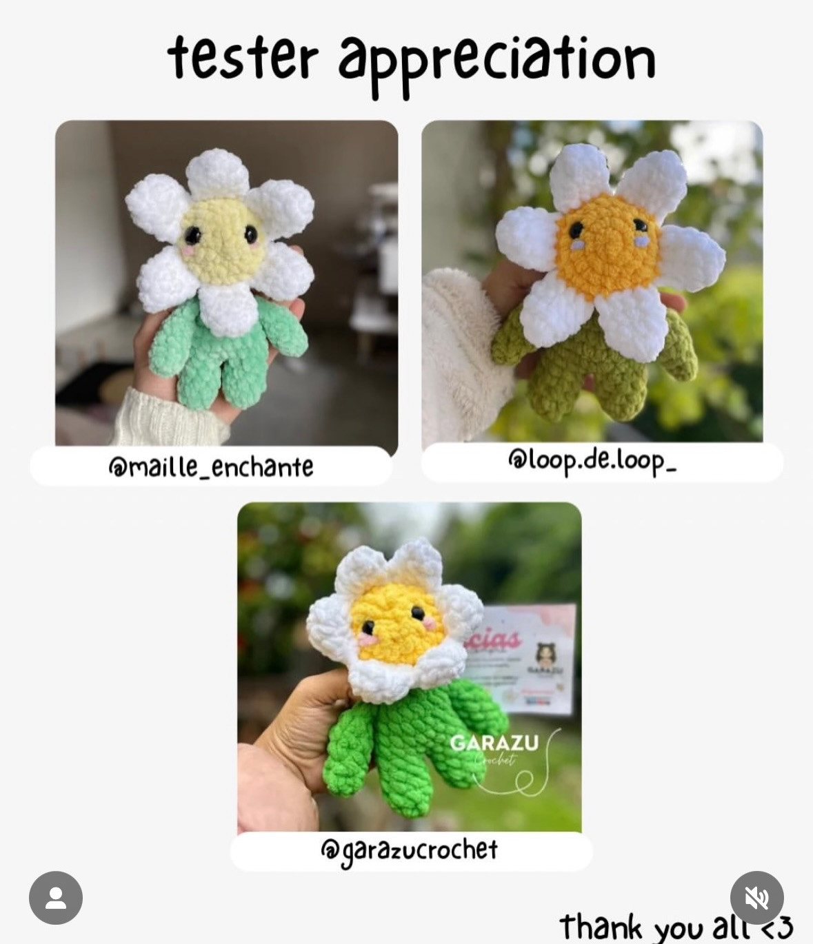 Free Crochet Pattern: Cute Daisy Flower Buddy Amigurumi with White Petals and Green Body