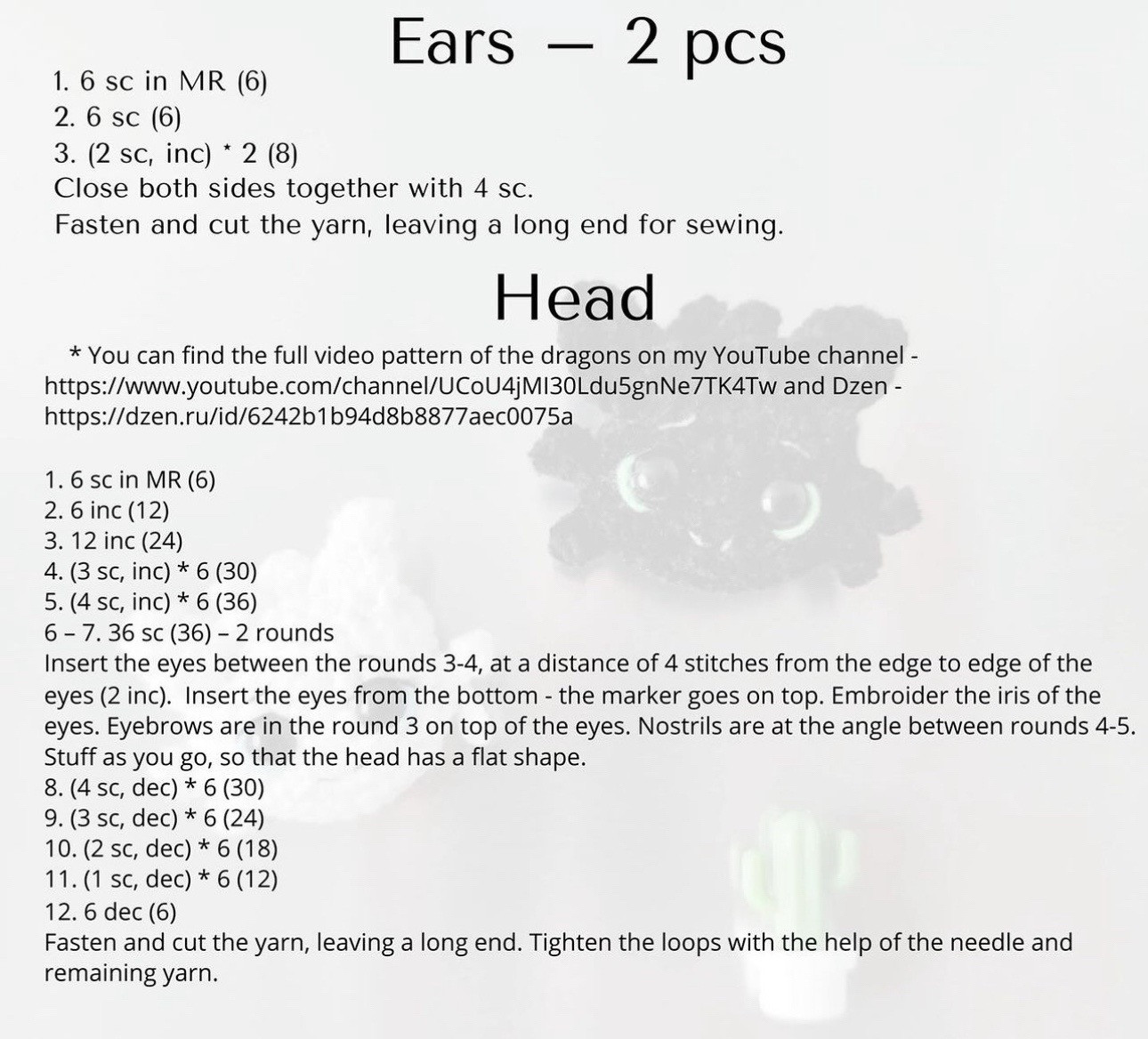 Free Crochet Pattern: Cute Dragon Amigurumi Magnet