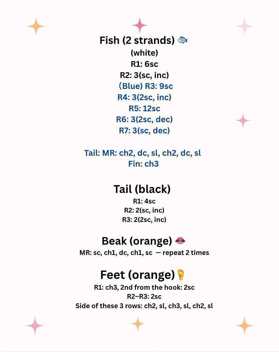 Free Crochet Pattern: Cute Fishing Penguin Amigurumi Doll with Hat