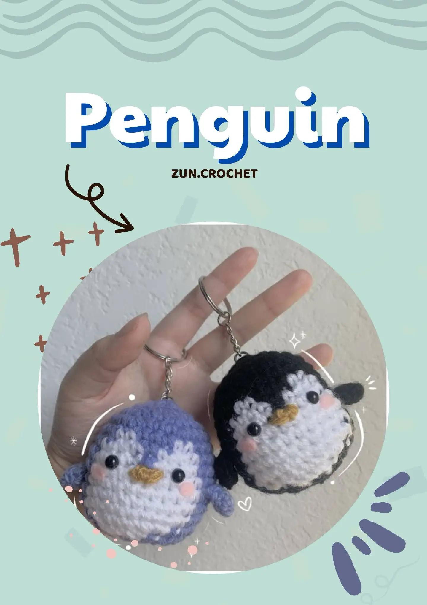 Free Crochet Pattern: Cute Penguin Amigurumi Keychain