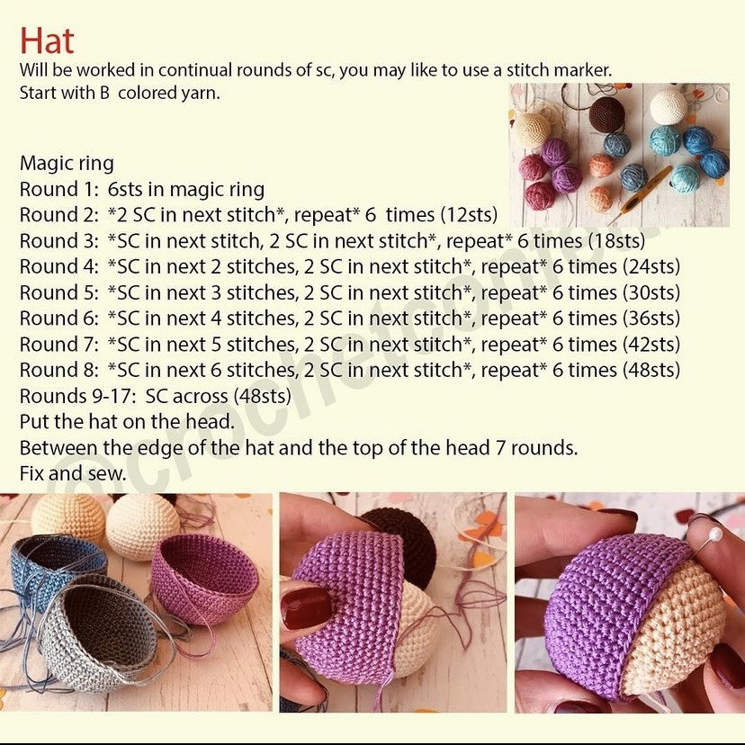 Free Crochet Pattern: Cute Sleeping Bunny Amigurumi Doll Tutorial