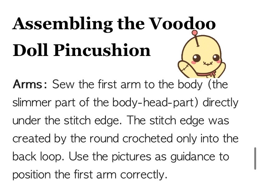 Free Crochet Pattern: Cute Voodoo Doll Amigurumi with Button Eyes