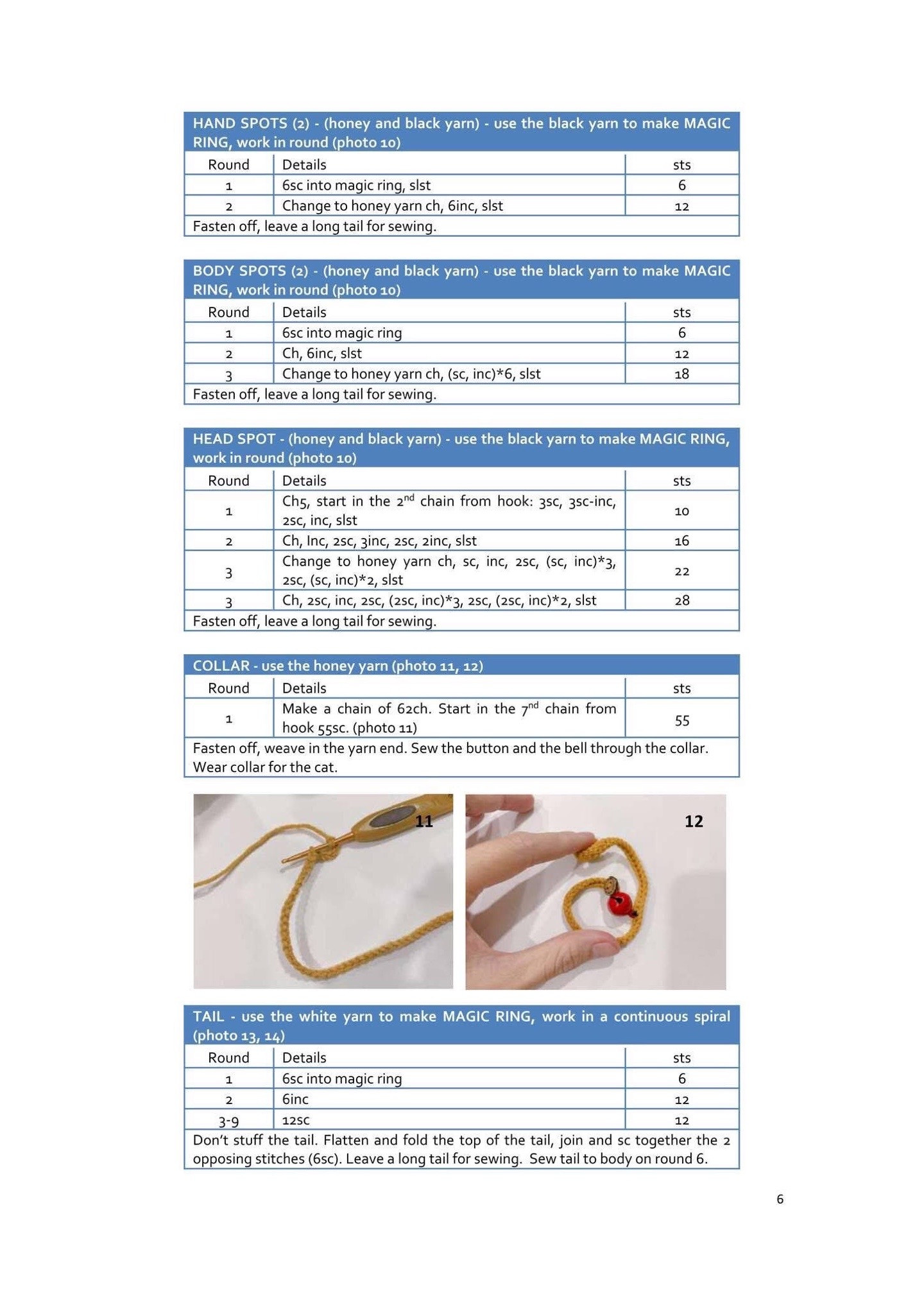 Free Crochet Pattern: Cute White Lucky Cat Amigurumi Doll with Red Skirt