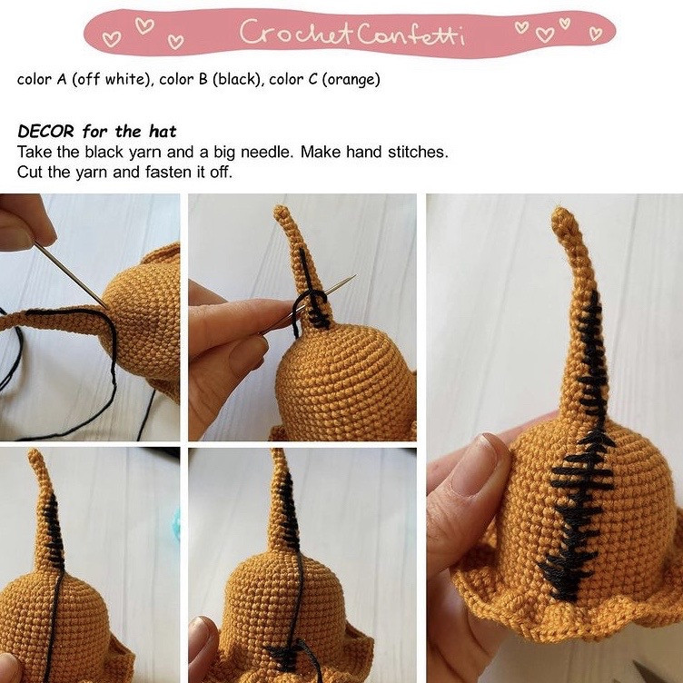 Free Crochet Pattern: Cute Witch Amigurumi Doll Tutorial