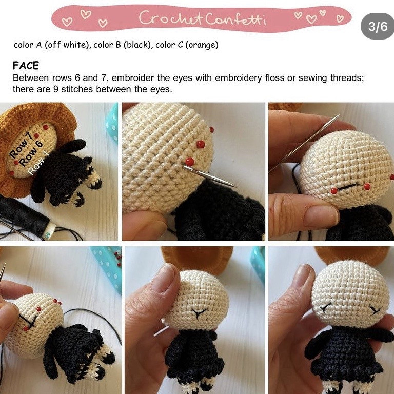 Free Crochet Pattern: Cute Witch Amigurumi Doll Tutorial
