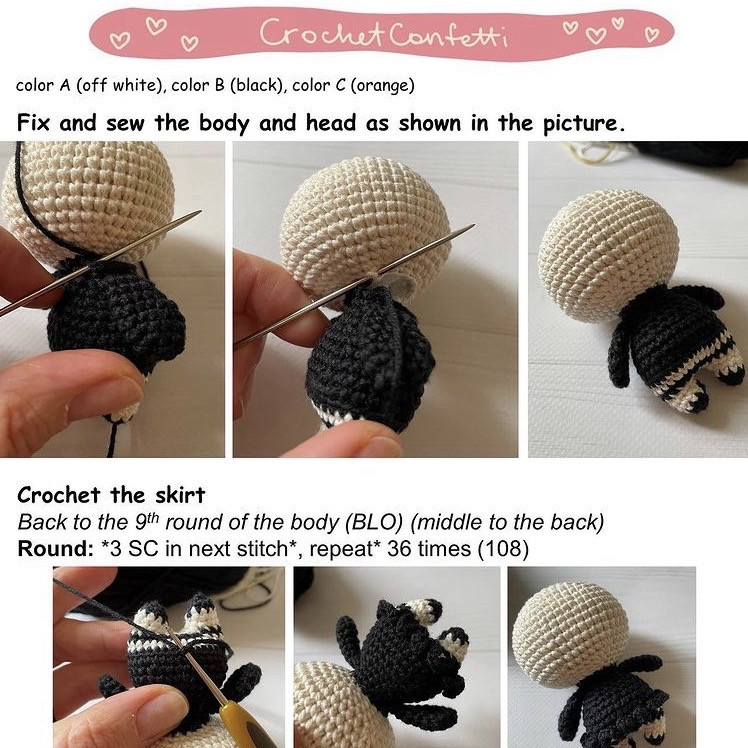 Free Crochet Pattern: Cute Witch Amigurumi Doll Tutorial