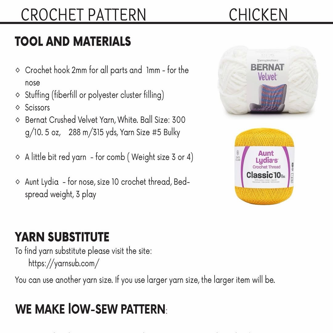 Free Crochet Pattern Easter Chick Amigurumi - Beginner Friendly White Velvet Chicken Design