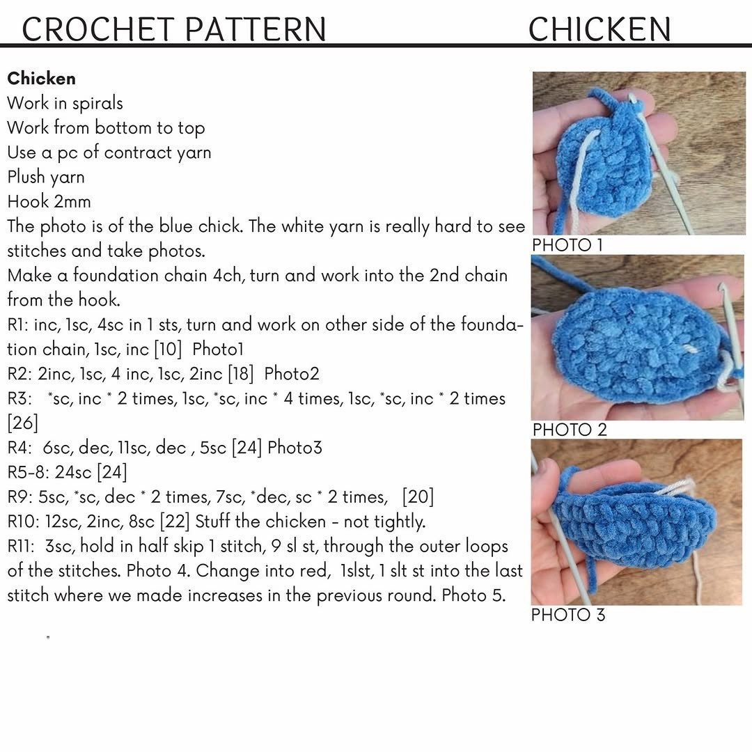 Free Crochet Pattern Easter Chick Amigurumi - Beginner Friendly White Velvet Chicken Design