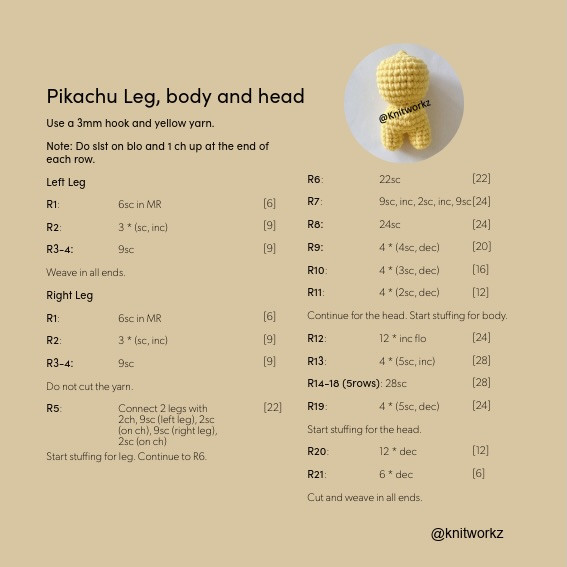 Free Crochet Pattern: Eevee Poncho with Pikachu Amigurumi Doll