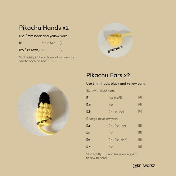 Free Crochet Pattern: Eevee Poncho with Pikachu Amigurumi Doll