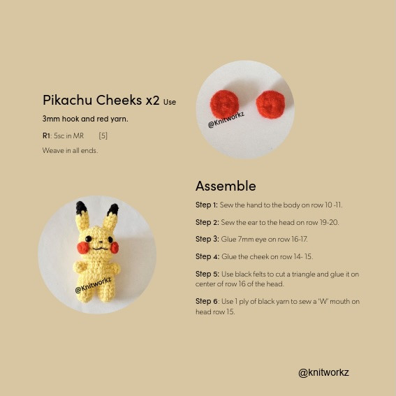 Free Crochet Pattern: Eevee Poncho with Pikachu Amigurumi Doll