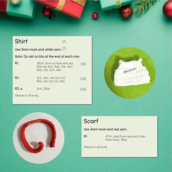 Free Crochet Pattern Eevee x Snowman Amigurumi Doll by Knitworkz