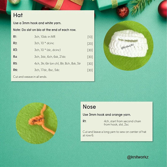 Free Crochet Pattern Eevee x Snowman Amigurumi Doll by Knitworkz