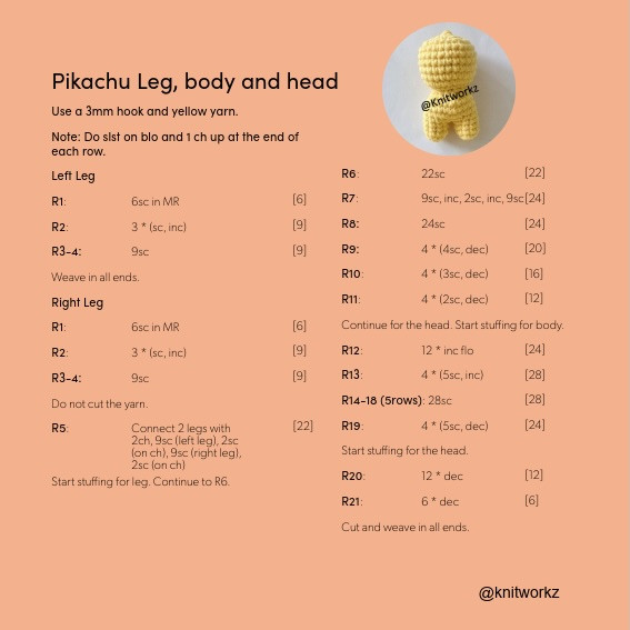 Free Crochet Pattern: Flareon Poncho with Eevee Amigurumi