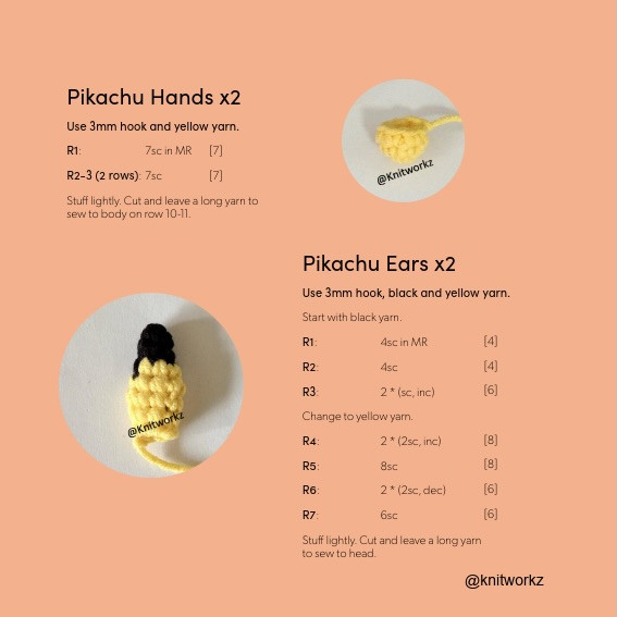 Free Crochet Pattern: Flareon Poncho with Eevee Amigurumi