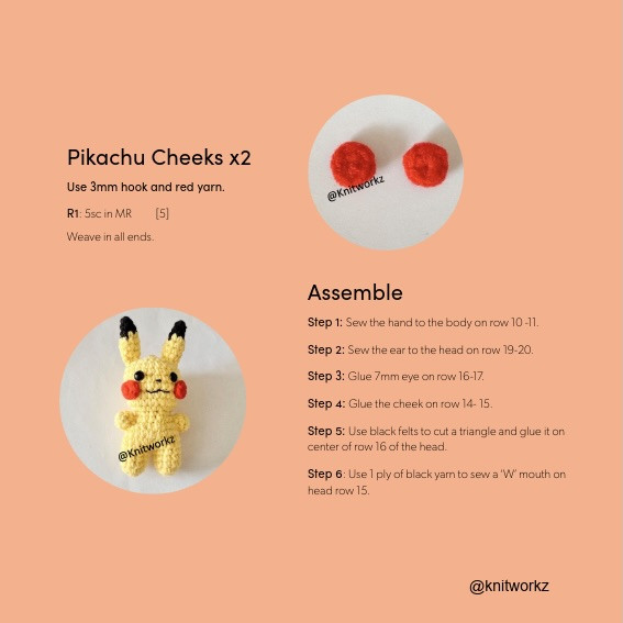 Free Crochet Pattern: Flareon Poncho with Eevee Amigurumi