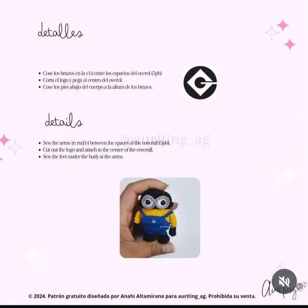 Free Crochet Pattern for Amigurumi Minions Dolls - Step-by-Step Guide with Materials and Abbreviations