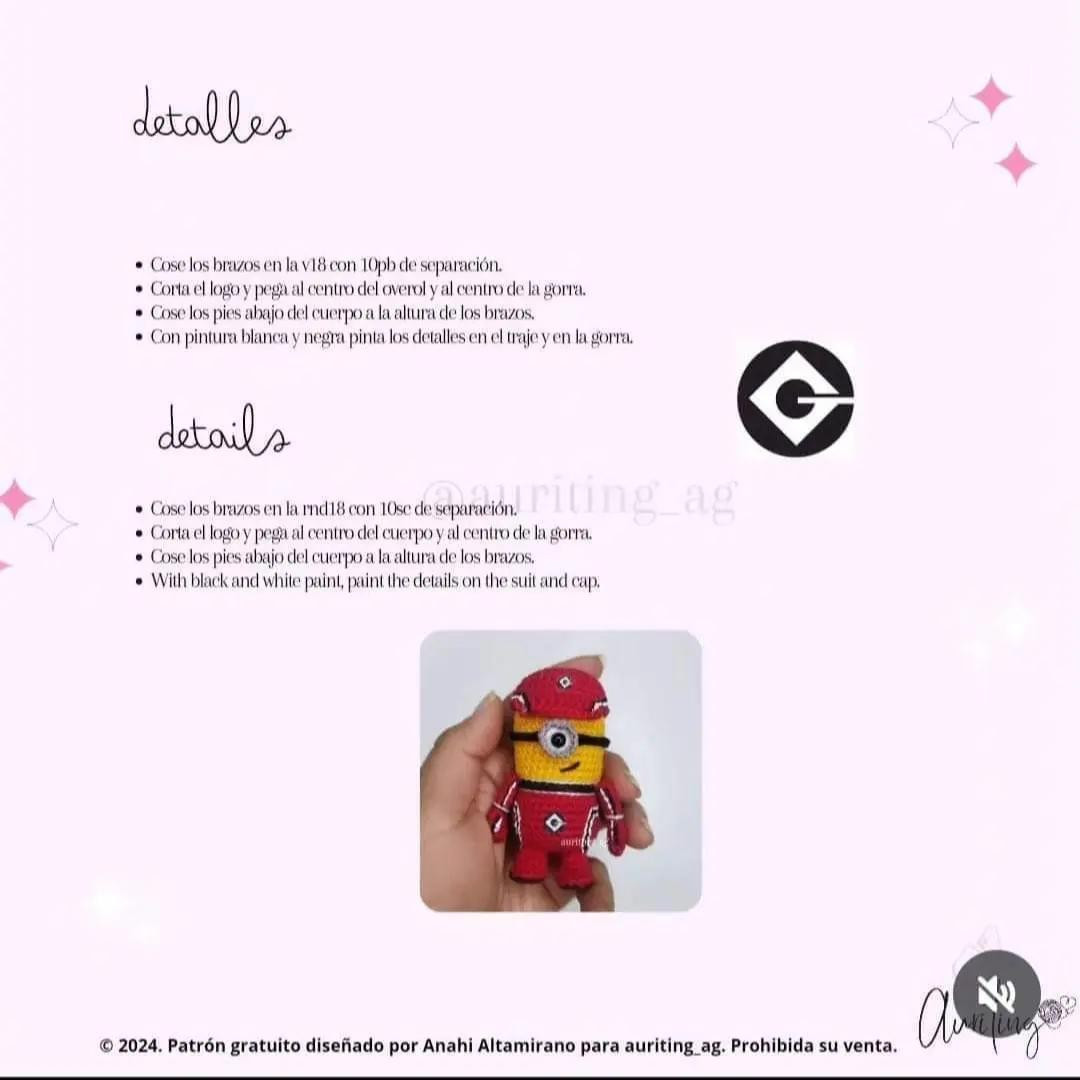 Free Crochet Pattern for Amigurumi Minions Dolls - Step-by-Step Guide with Materials and Abbreviations