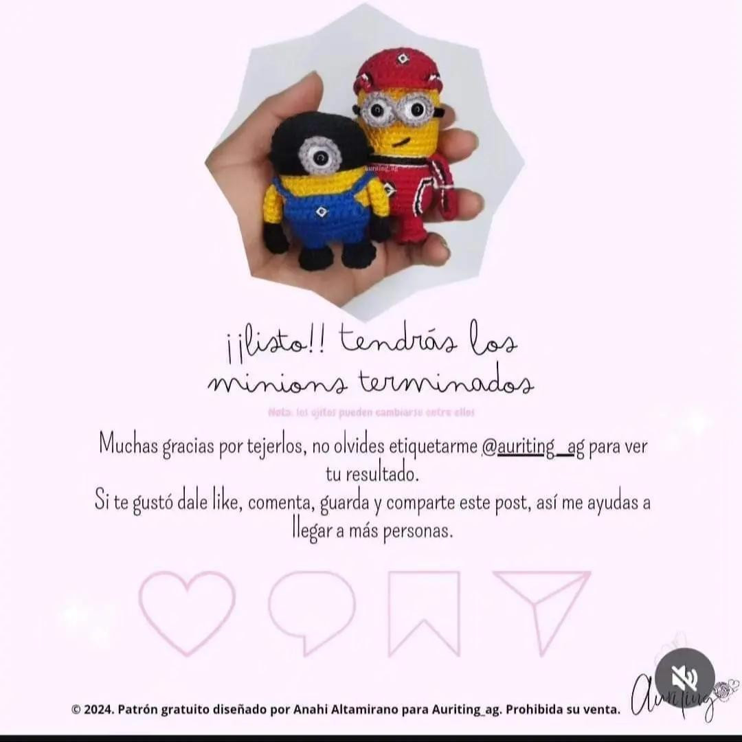 Free Crochet Pattern for Amigurumi Minions Dolls - Step-by-Step Guide with Materials and Abbreviations