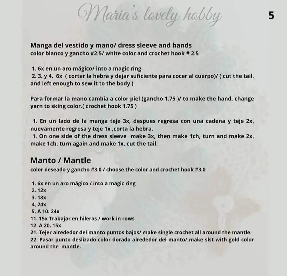 Free Crochet Pattern for Amigurumi Rosary with Virgin Mary Doll