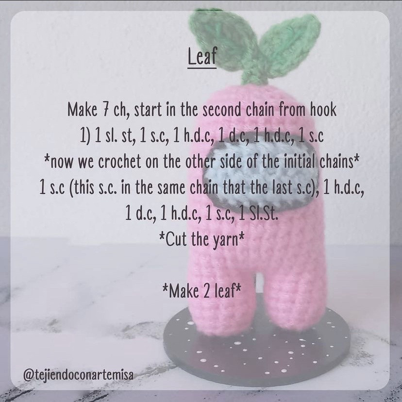 Free Crochet Pattern for Among Us Plant and Beret Amigurumi Dolls